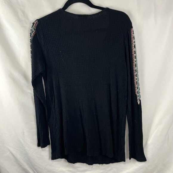 Vocal Embellished Boho-Chic Southwestern Long-Sleeved Shirt Women's Size M - Picture 6 of 9